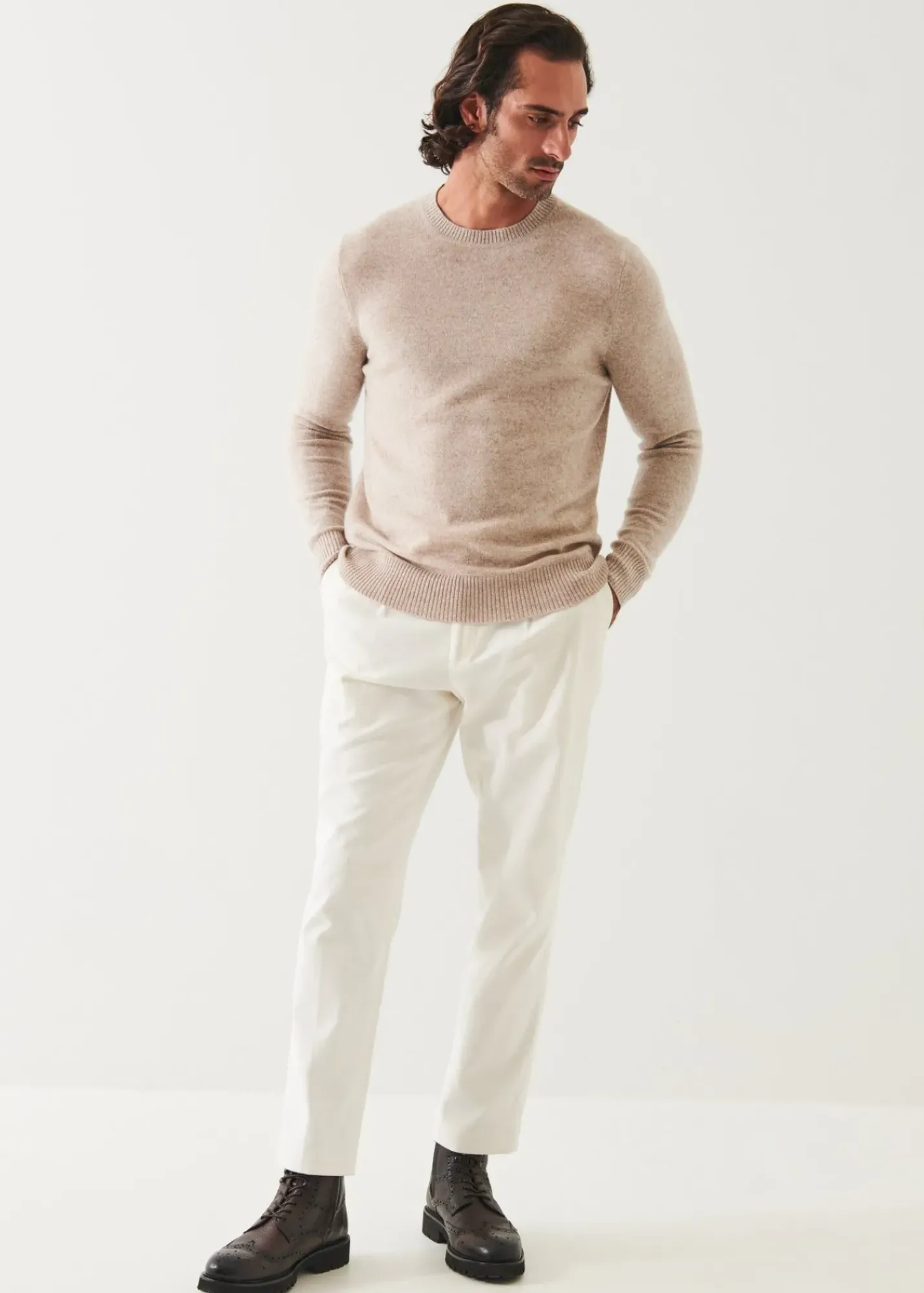 PATRICK ASSARAF Cashmere Crewneck|Men Knitwear