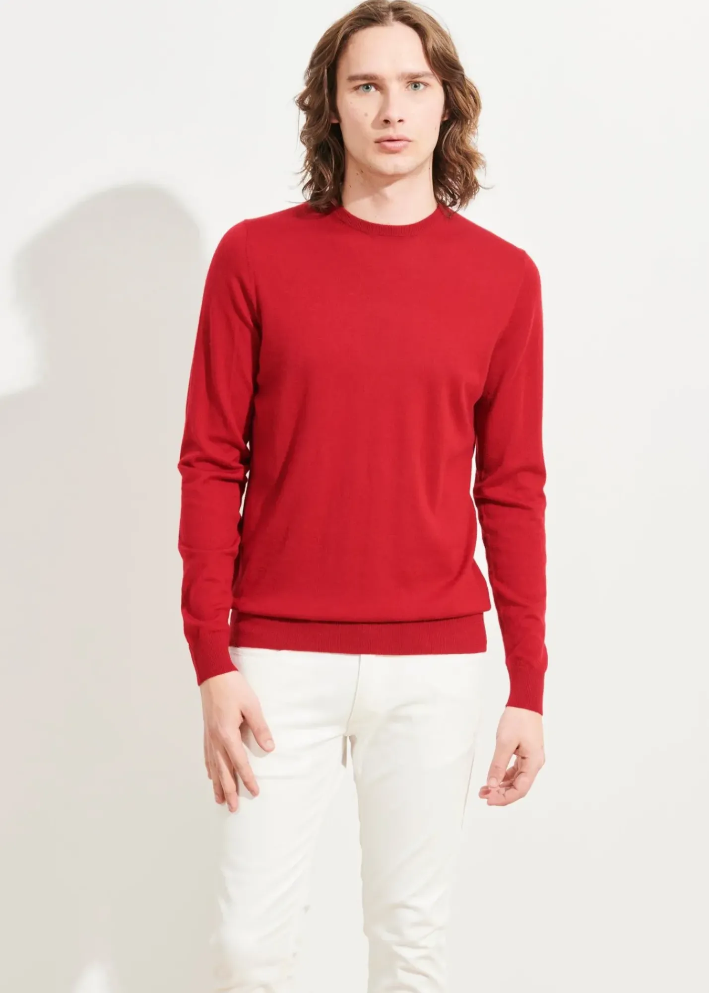 PATRICK ASSARAF Cashmere Crewneck Sweater|Men Knitwear