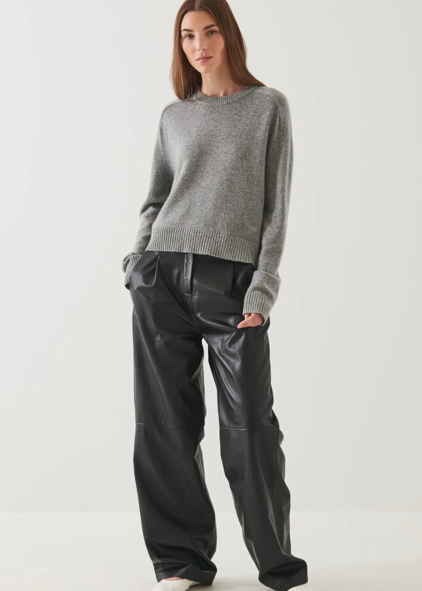 PATRICK ASSARAF Cashmere Raglan Crewneck|Women Knitwear