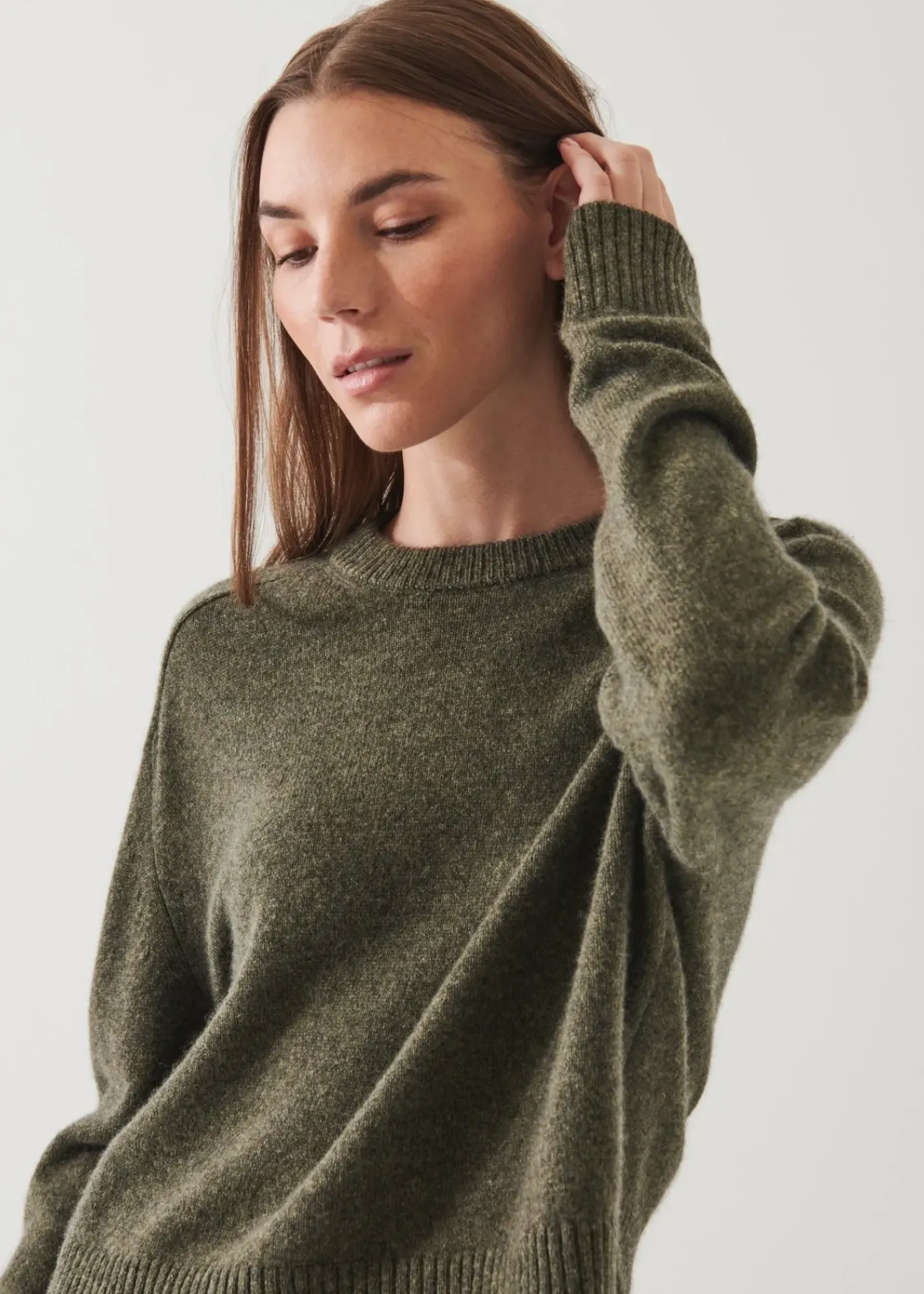 PATRICK ASSARAF Cashmere Raglan Crewneck|Women Knitwear