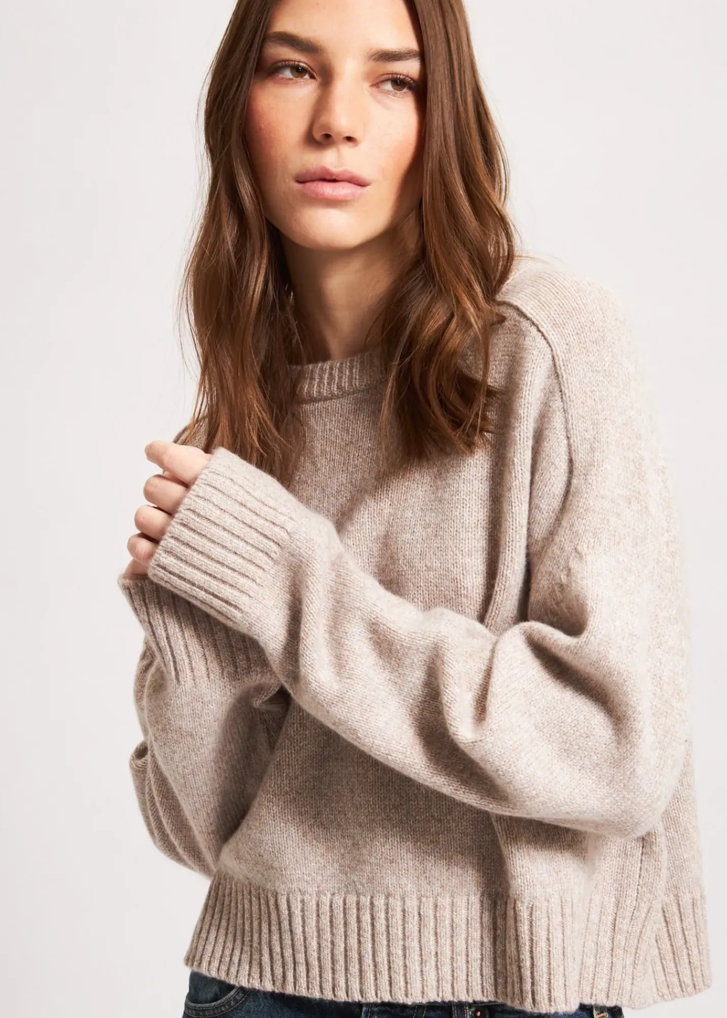 PATRICK ASSARAF Cashmere Raglan Crewneck|Women Knitwear