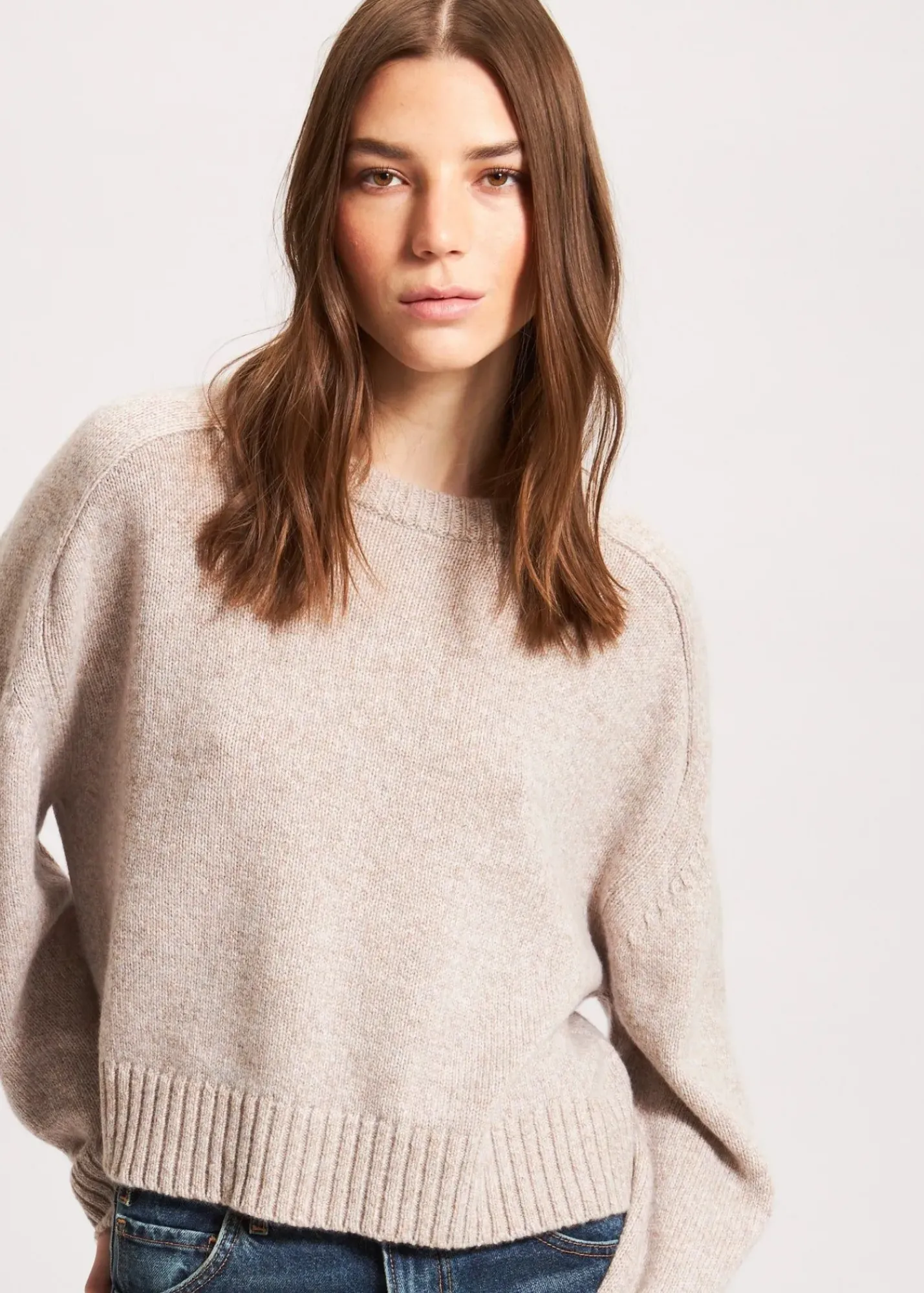 PATRICK ASSARAF Cashmere Raglan Crewneck|Women Knitwear