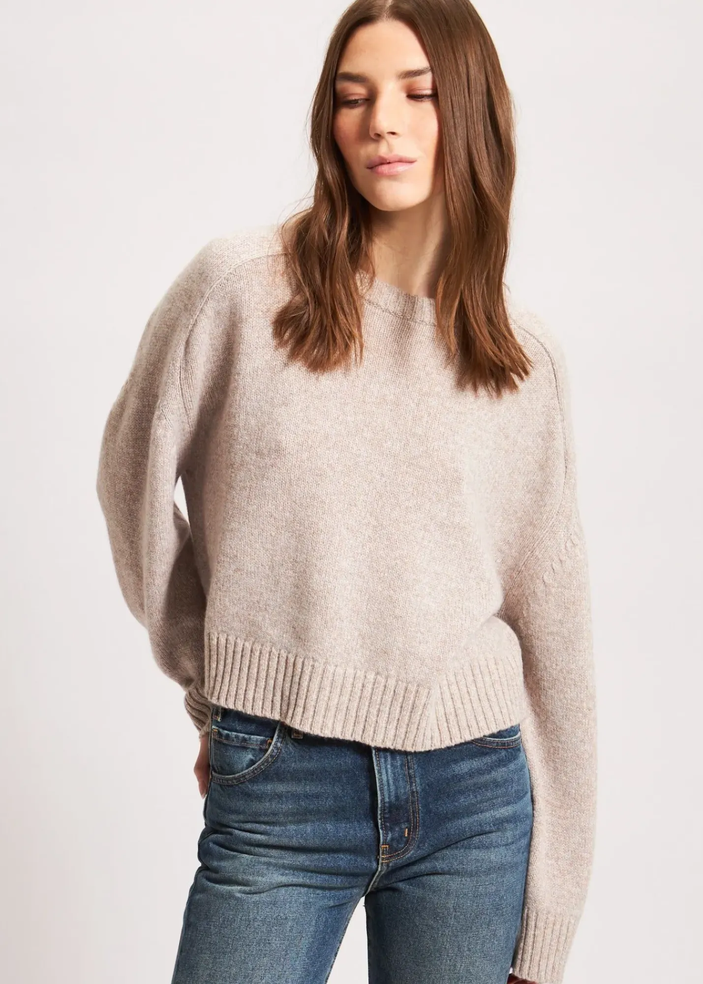 PATRICK ASSARAF Cashmere Raglan Crewneck|Women Knitwear