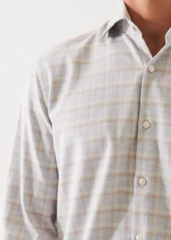 PATRICK ASSARAF Checked Flannel Cotton Shirt|Men Shirts