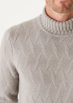PATRICK ASSARAF Chevron Turtleneck|Men Knitwear