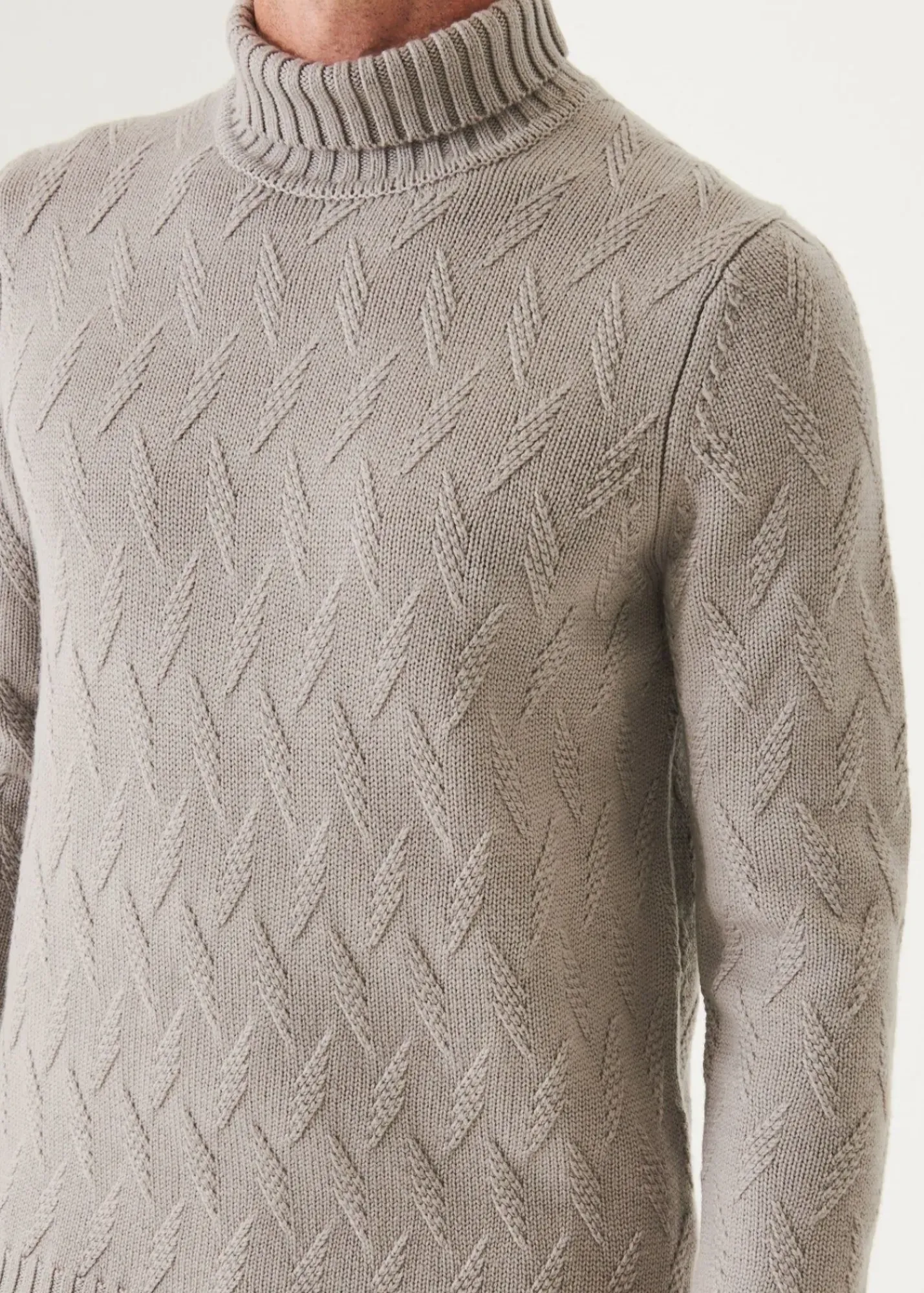 PATRICK ASSARAF Chevron Turtleneck|Men Knitwear