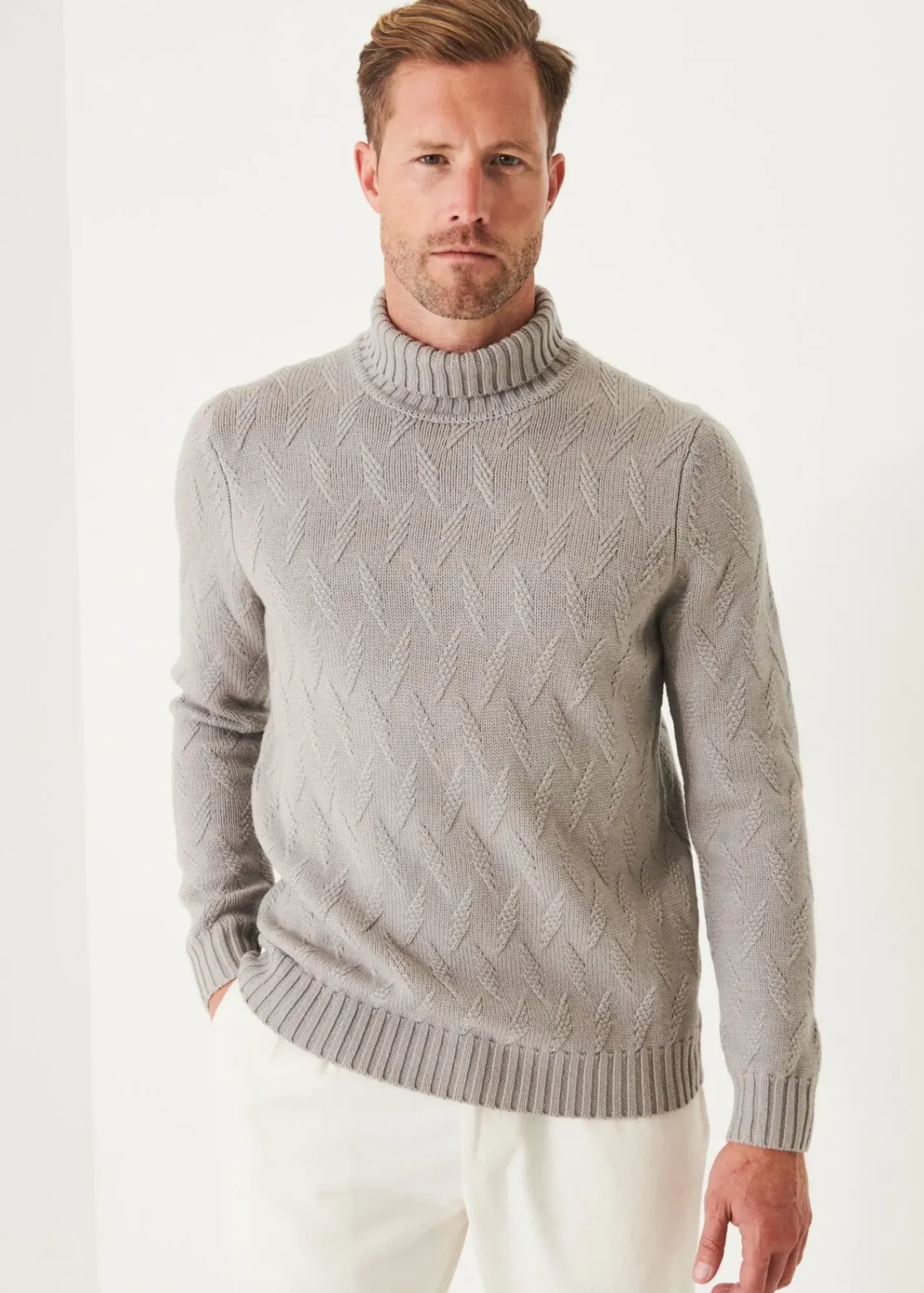 PATRICK ASSARAF Chevron Turtleneck|Men Knitwear