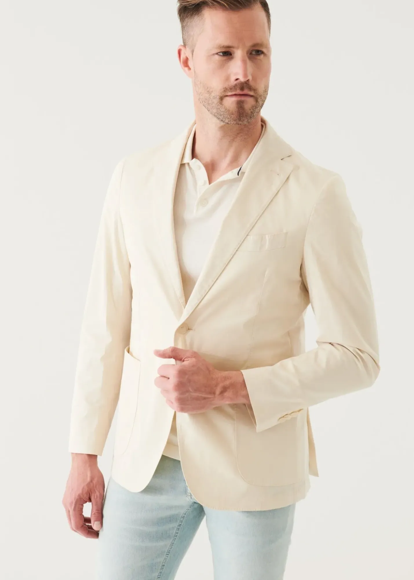 PATRICK ASSARAF Cotton Blend Blazer|Men Blazers