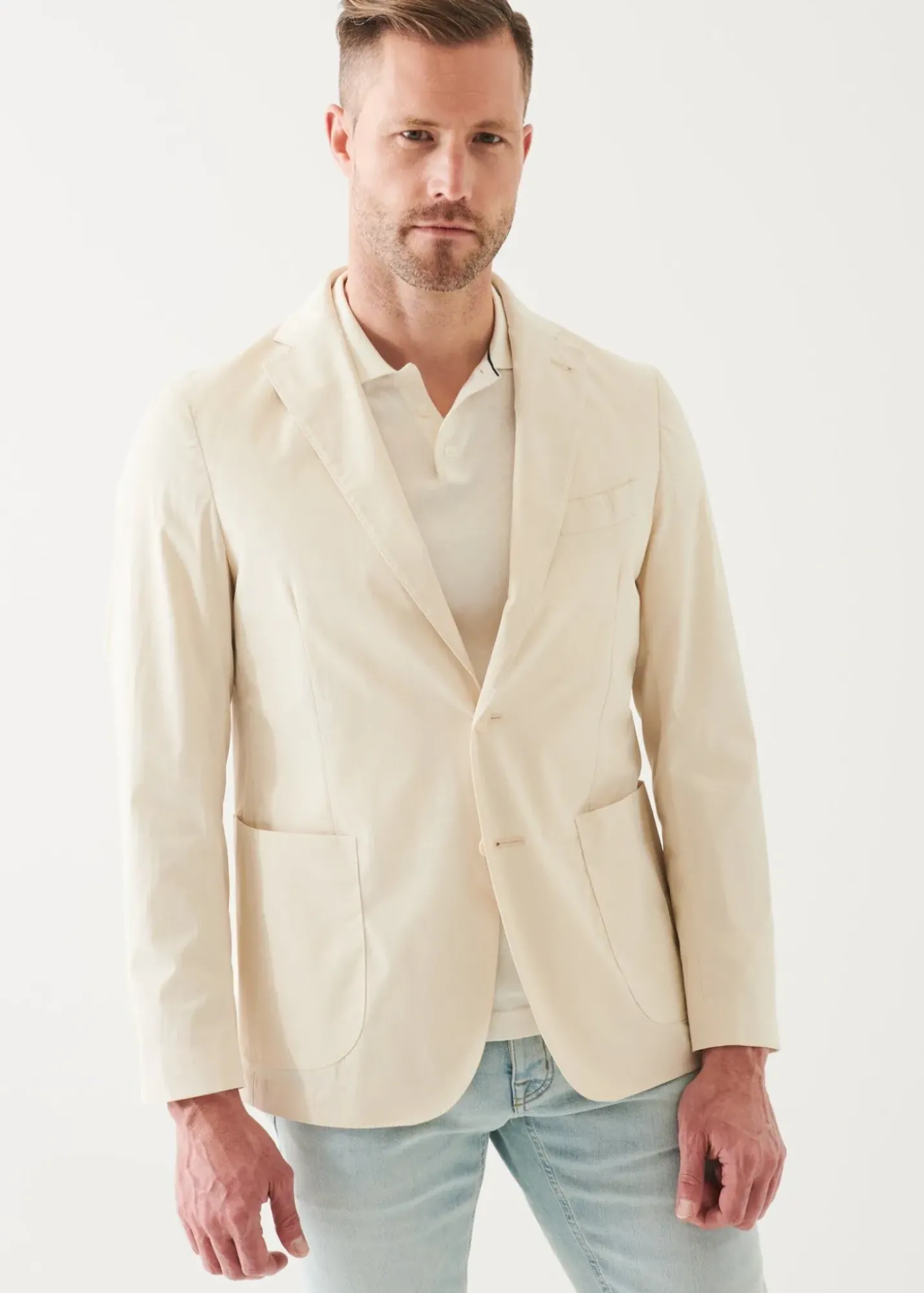 PATRICK ASSARAF Cotton Blend Blazer|Men Blazers