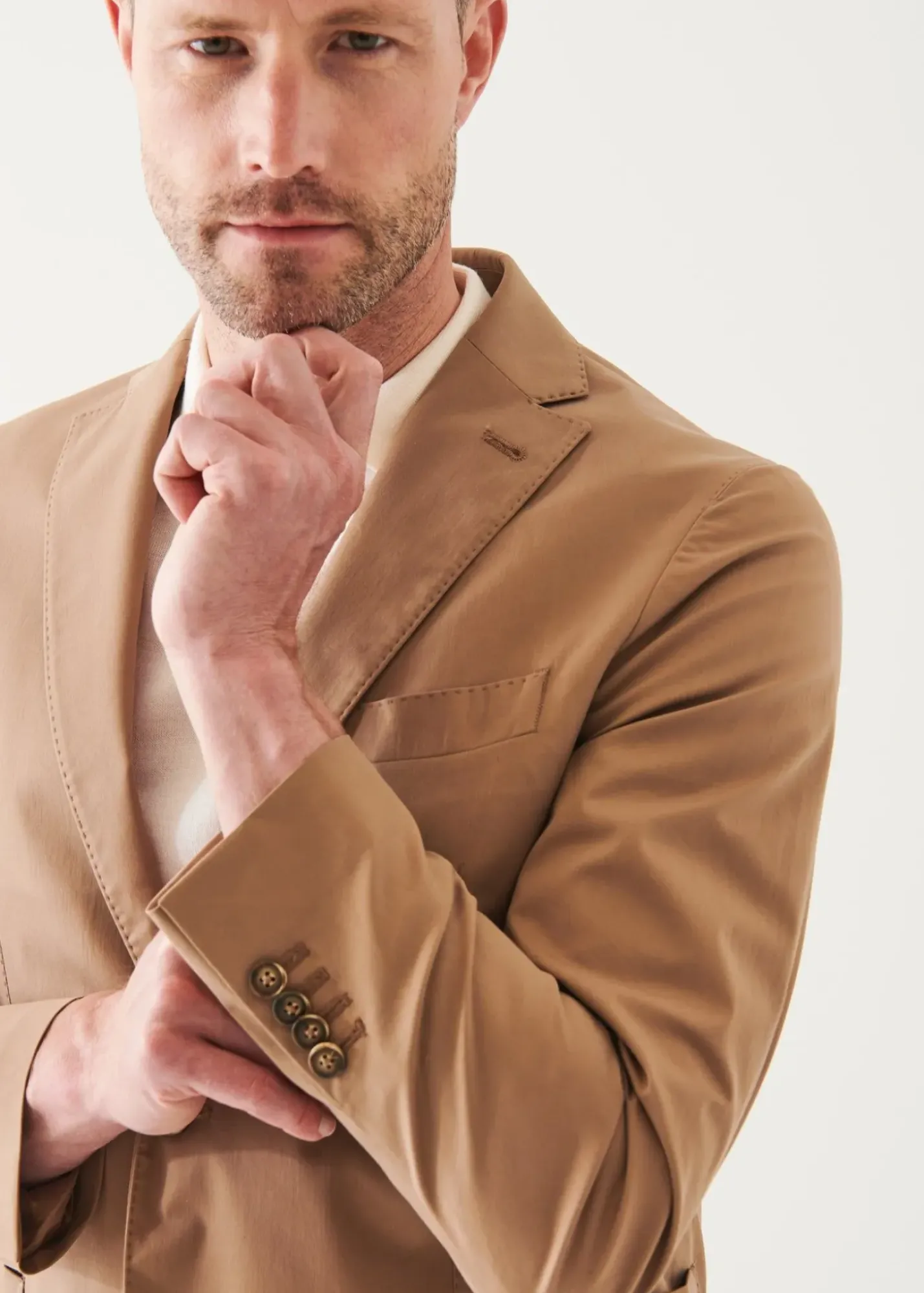 PATRICK ASSARAF Cotton Blend Blazer|Men Blazers