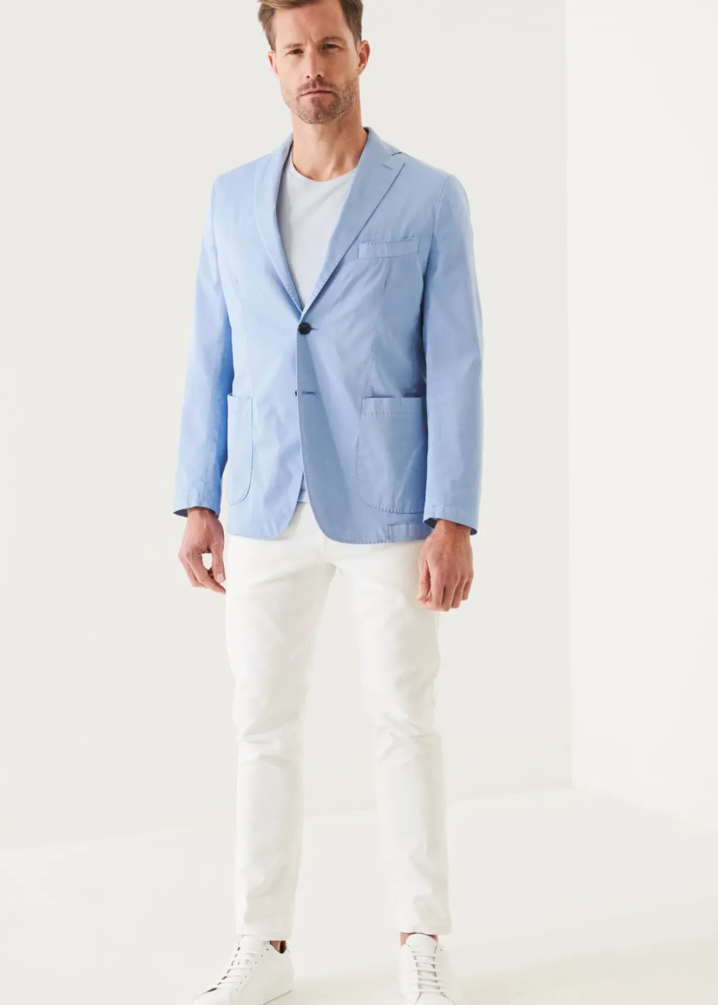 PATRICK ASSARAF Cotton Blend Garment Dye Blazer|Men Blazers