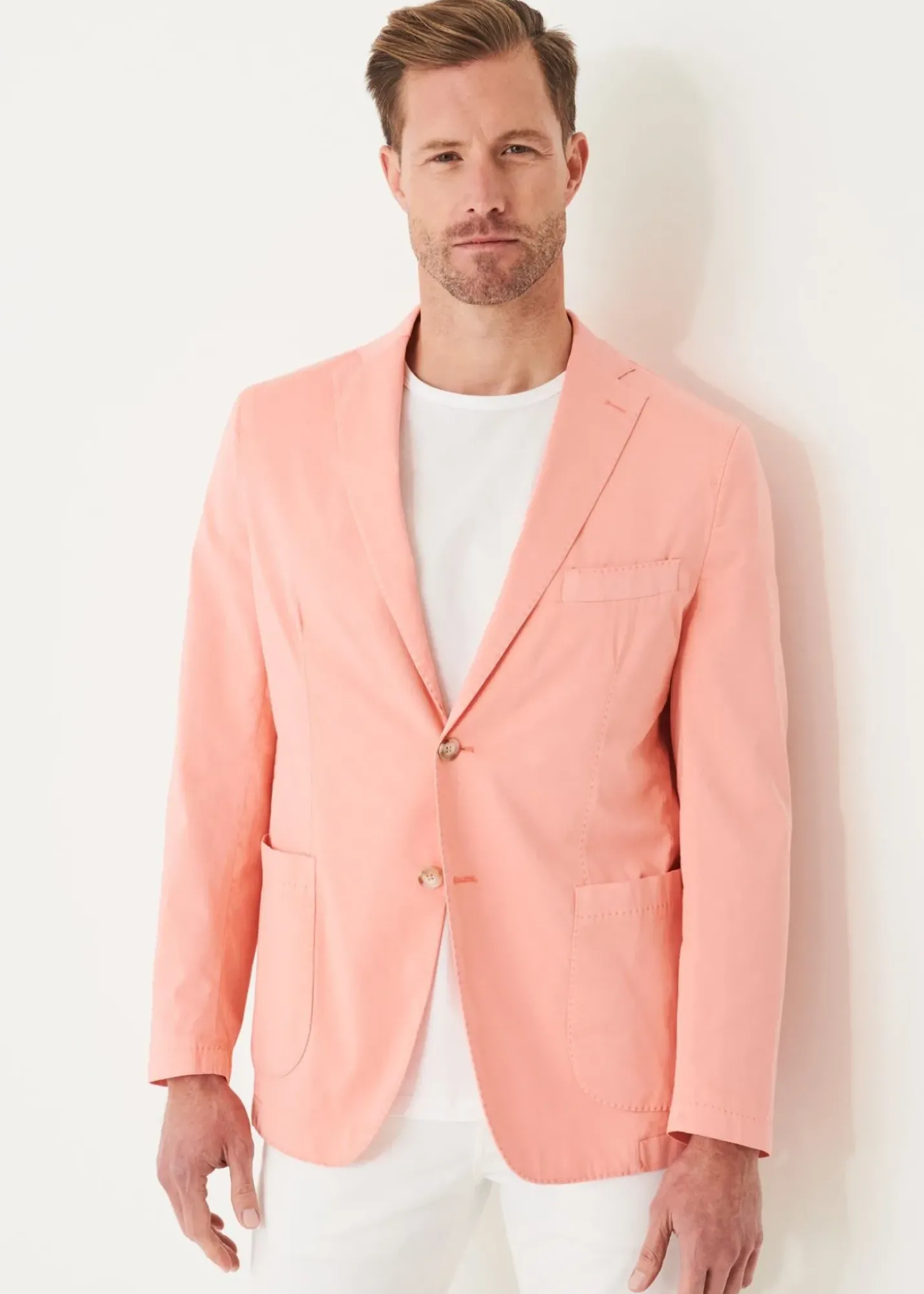 PATRICK ASSARAF Cotton Blend Garment Dye Blazer|Men Blazers
