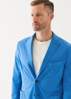 PATRICK ASSARAF Cotton Blend Garment Dye Blazer|Men Blazers