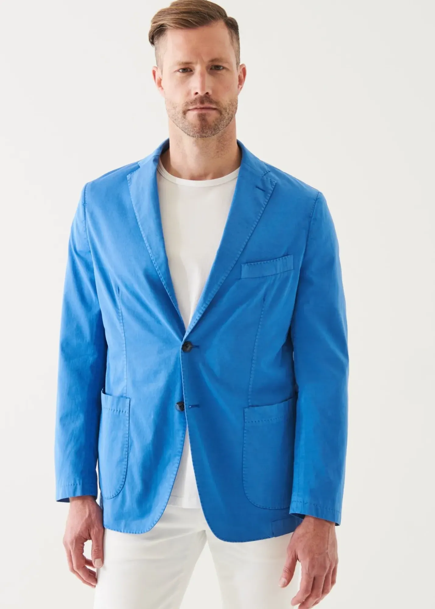 PATRICK ASSARAF Cotton Blend Garment Dye Blazer|Men Blazers
