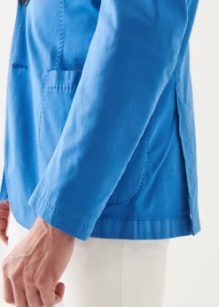 PATRICK ASSARAF Cotton Blend Garment Dye Blazer|Men Blazers