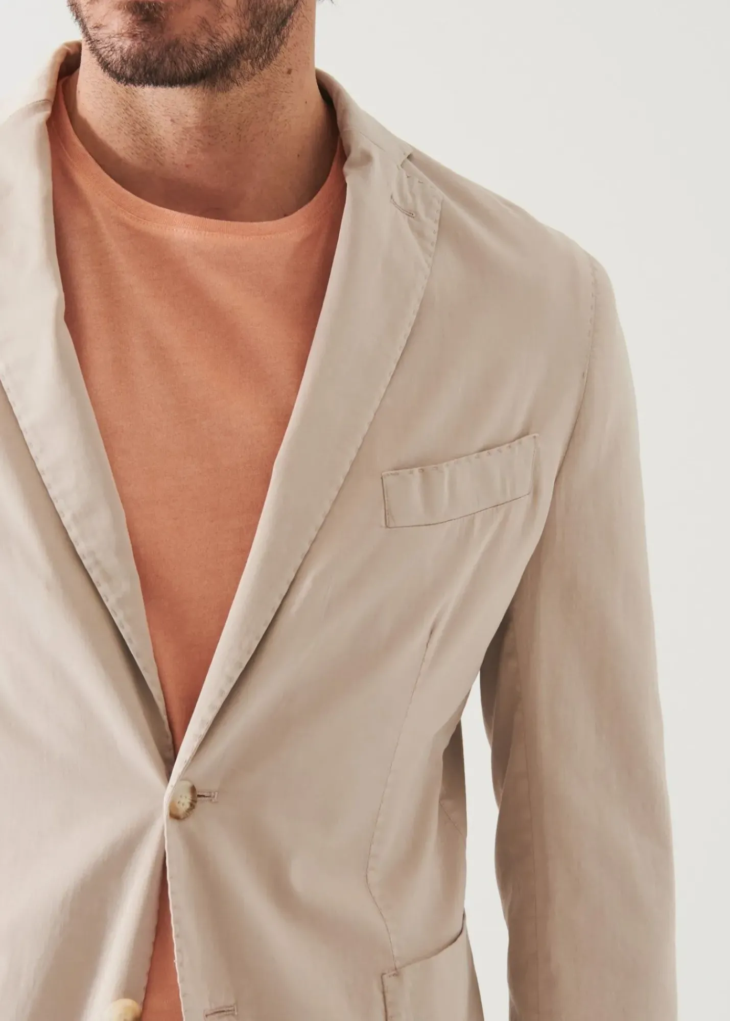 PATRICK ASSARAF Cotton Blend Garment Dye Blazer|Men Blazers