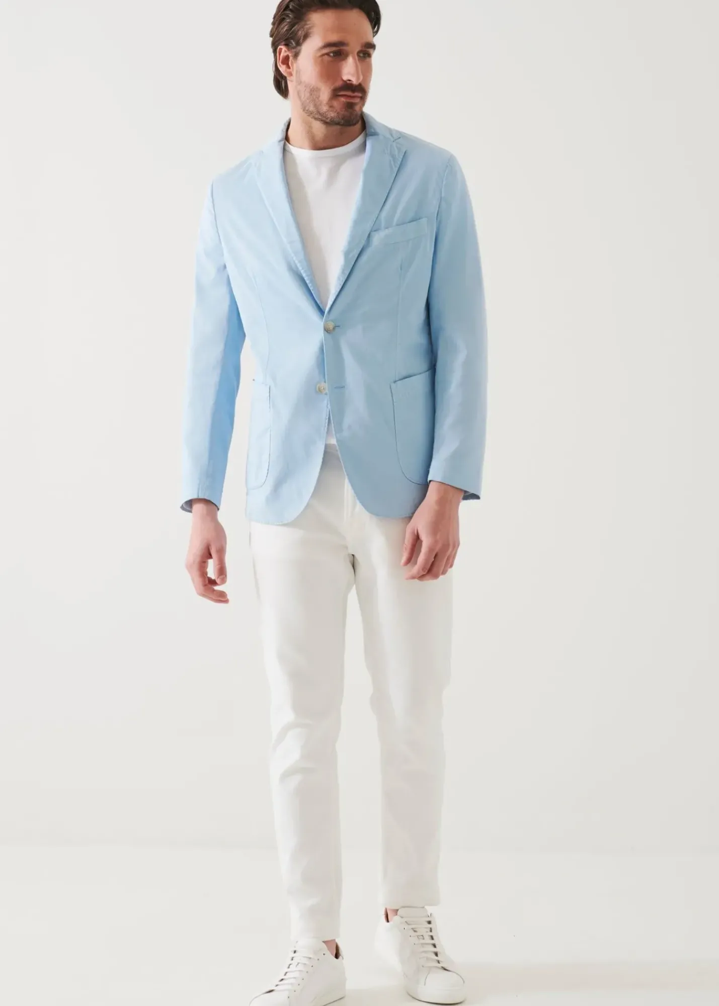 PATRICK ASSARAF Cotton Blend Garment Dye Blazer|Men Blazers
