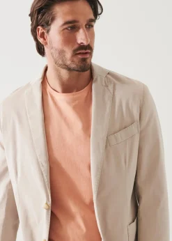PATRICK ASSARAF Cotton Blend Garment Dye Blazer|Men Blazers