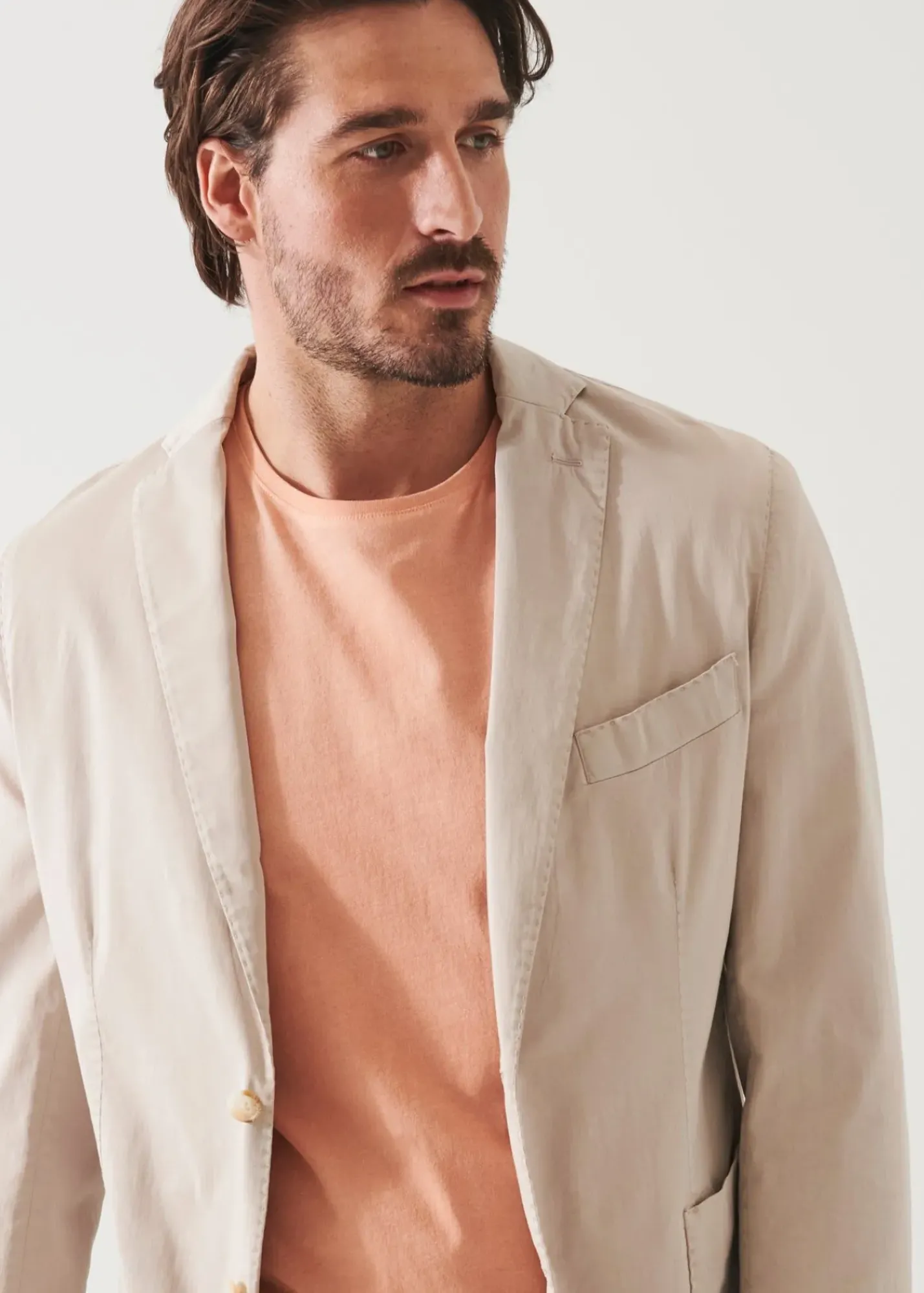PATRICK ASSARAF Cotton Blend Garment Dye Blazer|Men Blazers