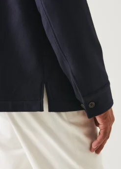 PATRICK ASSARAF Cotton Blend Knit Shirt Jacket|Men Shirt Jackets