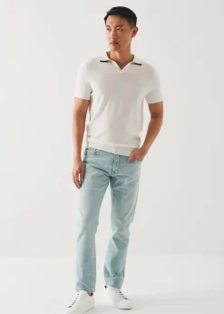 PATRICK ASSARAF Cotton Blend Open Polo|Men Polos