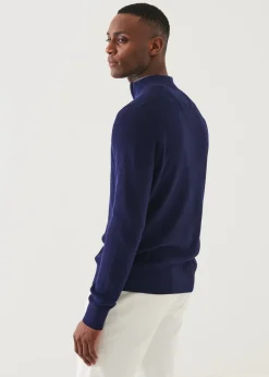 PATRICK ASSARAF Cotton Blend Quarter Zip|Men Knitwear
