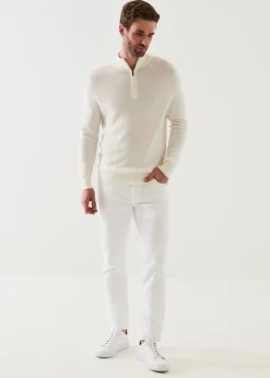 PATRICK ASSARAF Cotton Blend Quarter Zip|Men Knitwear