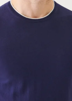 PATRICK ASSARAF Cotton Blend Short Sleeve Crewneck|Men Knitwear