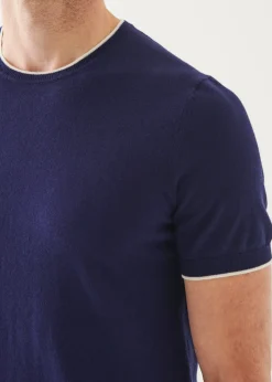 PATRICK ASSARAF Cotton Blend Short Sleeve Crewneck|Men Knitwear