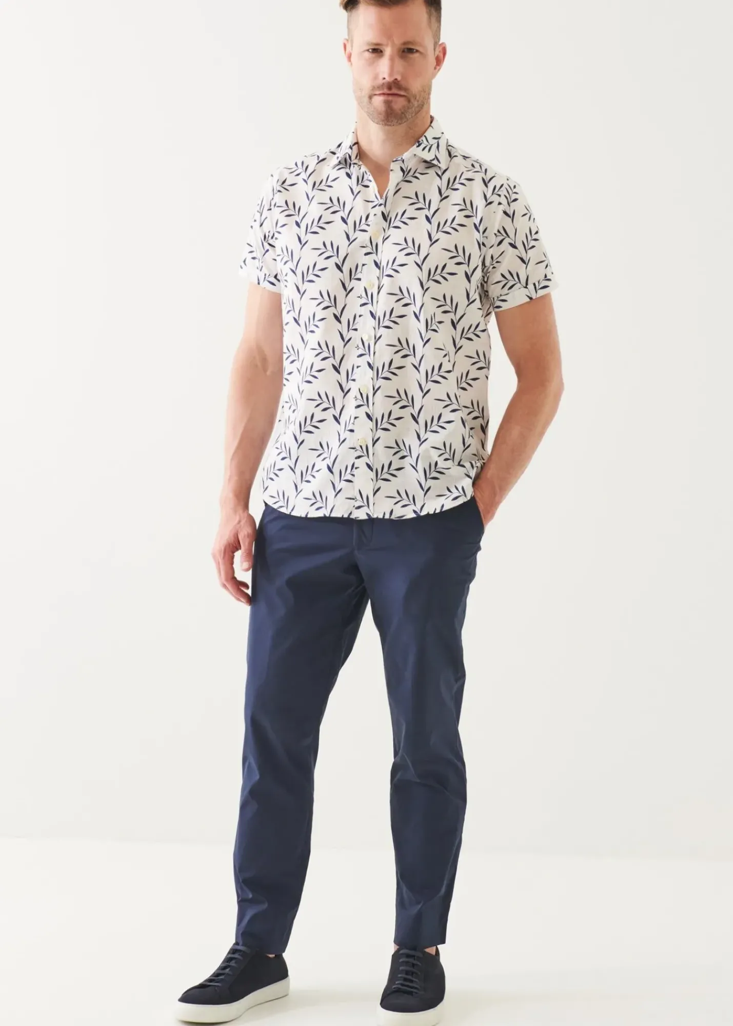 PATRICK ASSARAF Cotton Blend Slim Pant|Men Bottoms