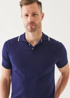 PATRICK ASSARAF Cotton Blend Tipped Polo|Men Polos