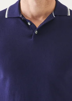 PATRICK ASSARAF Cotton Blend Tipped Polo|Men Polos