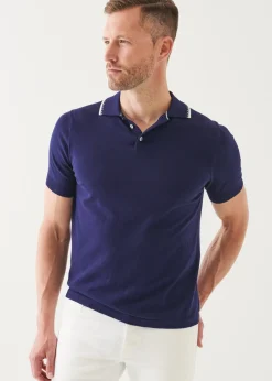 PATRICK ASSARAF Cotton Blend Tipped Polo|Men Knitwear
