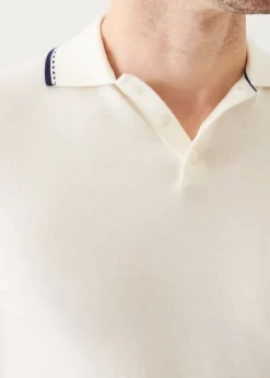 PATRICK ASSARAF Cotton Blend Tipped Polo|Men Knitwear