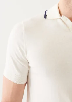 PATRICK ASSARAF Cotton Blend Tipped Polo|Men Knitwear