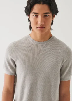 PATRICK ASSARAF Cotton Cashmere Ribbed Crewneck|Men Knitwear