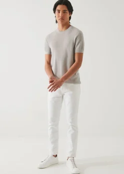 PATRICK ASSARAF Cotton Cashmere Ribbed Crewneck|Men Knitwear