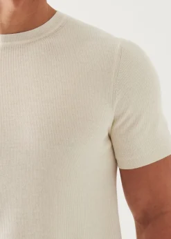 PATRICK ASSARAF Cotton Cashmere Ribbed Crewneck|Men Knitwear
