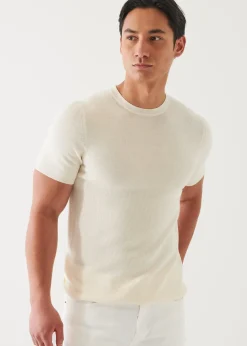 PATRICK ASSARAF Cotton Cashmere Ribbed Crewneck|Men Knitwear