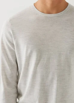 PATRICK ASSARAF Cotton Cupro Crewneck|Men Knitwear