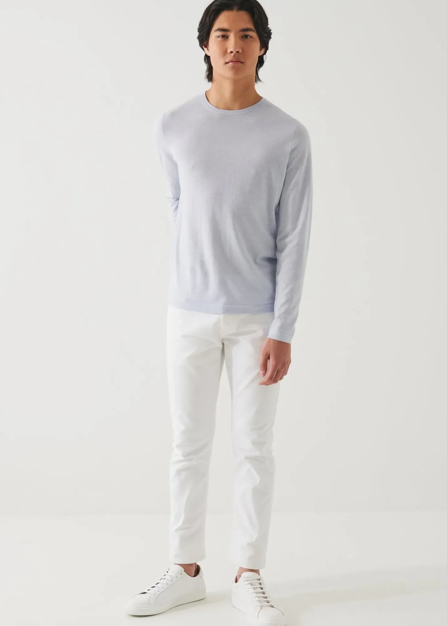 PATRICK ASSARAF Cotton Cupro Crewneck|Men Knitwear