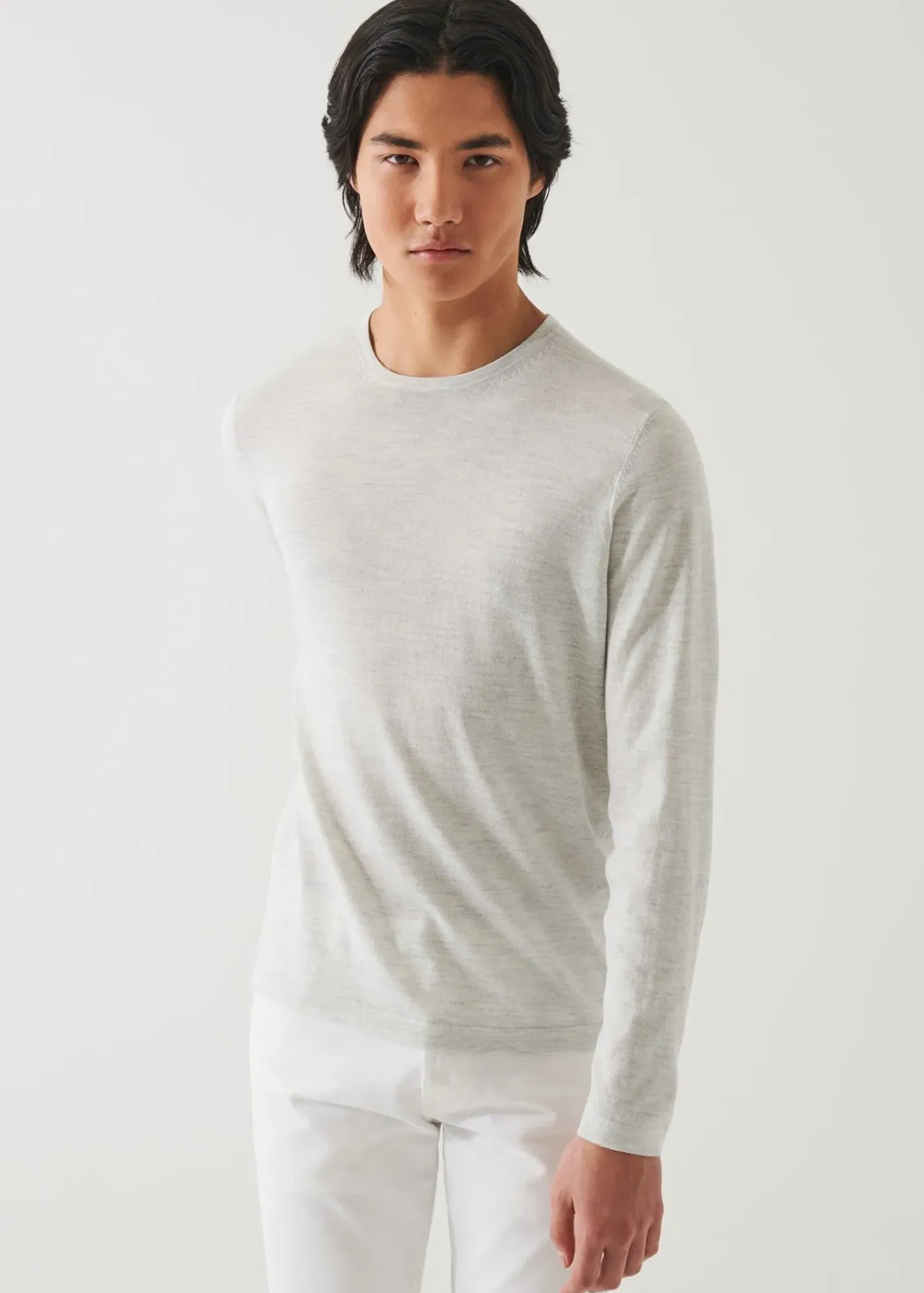 PATRICK ASSARAF Cotton Cupro Crewneck|Men Knitwear
