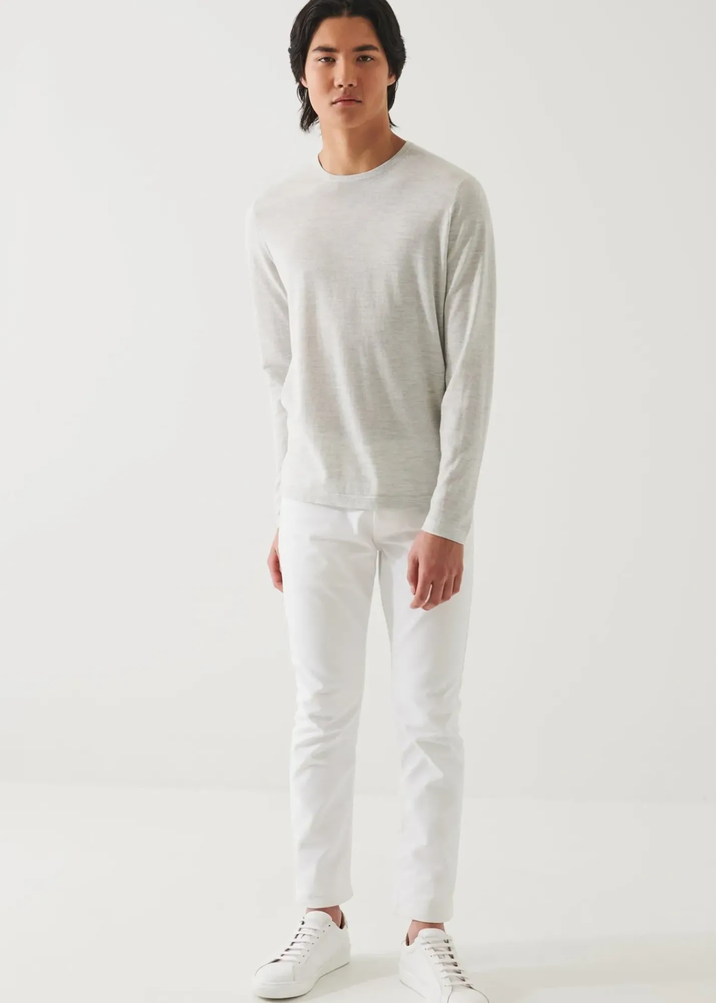 PATRICK ASSARAF Cotton Cupro Crewneck|Men Knitwear