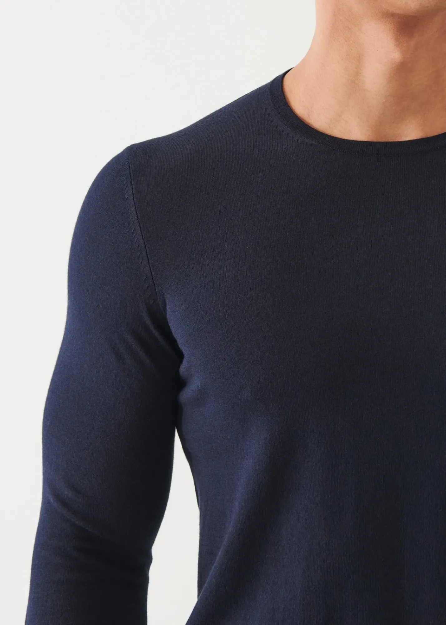 PATRICK ASSARAF Cotton Cupro Crewneck|Men Knitwear