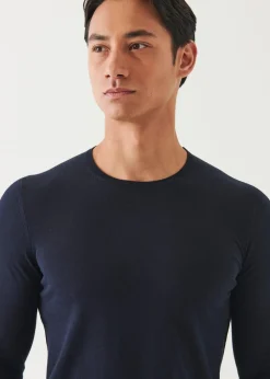 PATRICK ASSARAF Cotton Cupro Crewneck|Men Knitwear