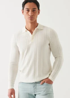 PATRICK ASSARAF Cotton Cupro Long Sleeve Polo|Men Polos