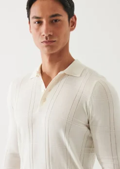 PATRICK ASSARAF Cotton Cupro Long Sleeve Polo|Men Polos