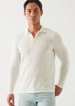 PATRICK ASSARAF Cotton Cupro Long Sleeve Polo|Men Polos