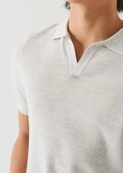 PATRICK ASSARAF Cotton Cupro Open Polo|Men Knitwear