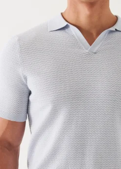 PATRICK ASSARAF Cotton Cupro Open Polo|Men Polos